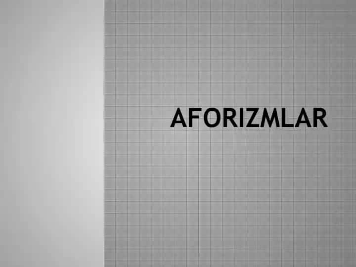 Aforizmlar