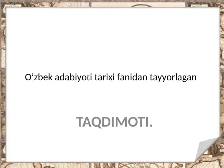 TURKISTONDA XIX ARS OXIRLARIDA MILLIY UYG’ONISH JARAYONLARI