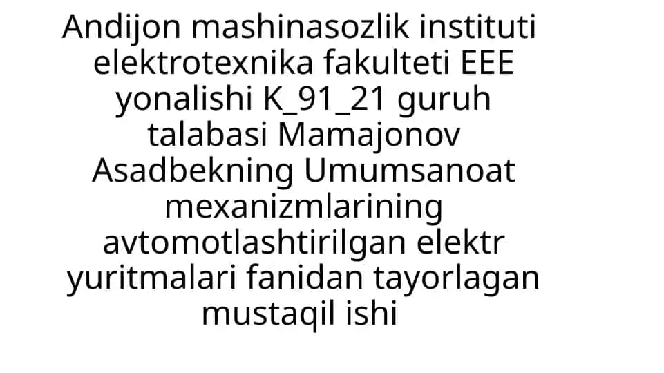 Telferlar elektryuritmalari
