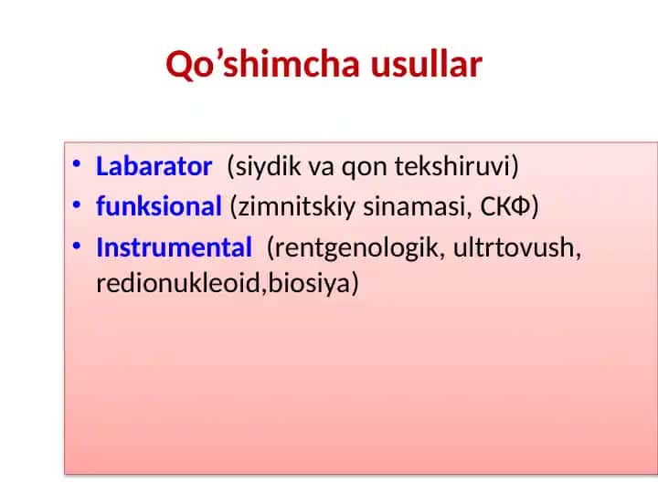 Urologik diagnostika apparatlari