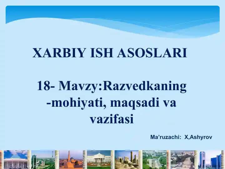 XARBIY ISH ASOSLARI