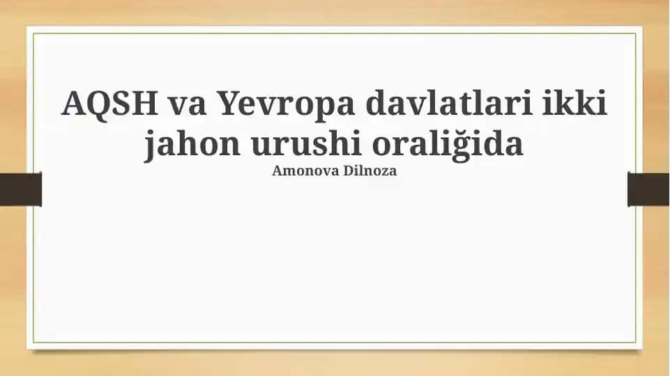 Buyuk Depressiya va uning ta'siri