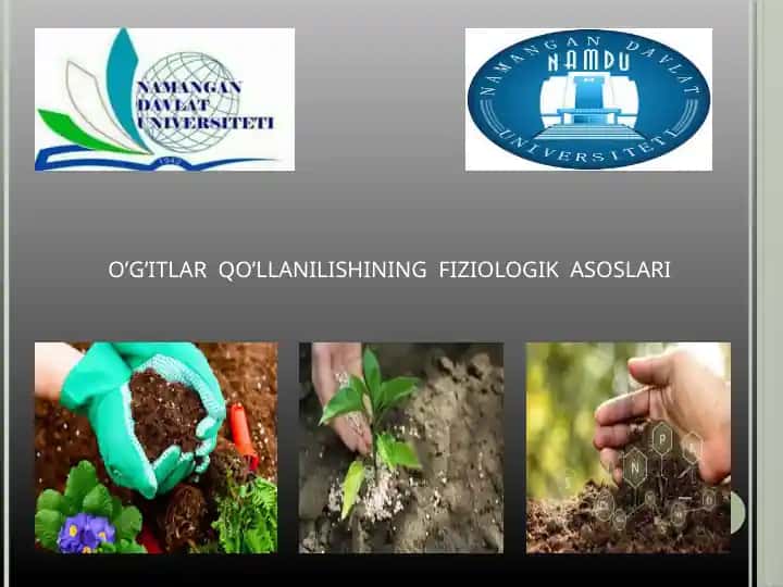 O’gitlar qo’llanilishining fiziologik asoslari