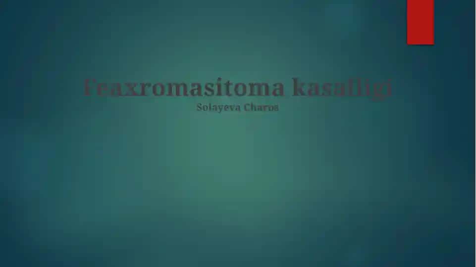 Feoxromotsitoma kasalligi