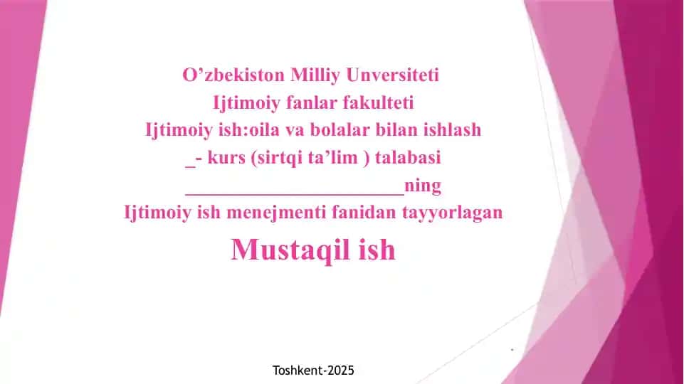 Ijtimoiy ishning nodavlat subyektlari faoliyatini xorijiy modellari