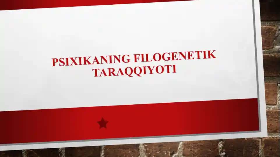 Psixikaning filogenetik taraggiyoti