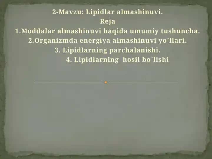 Lipidlar almashinuvi
