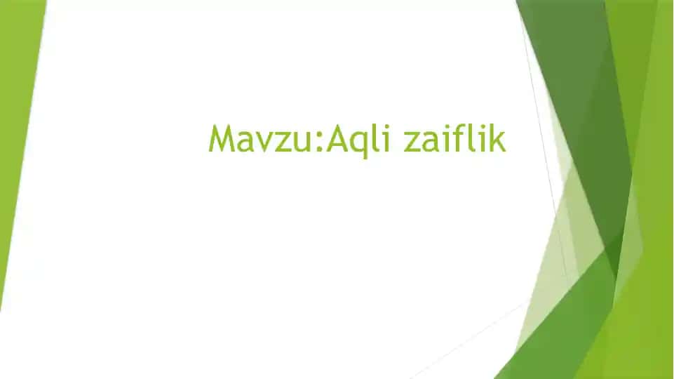 Aqli zaiflik