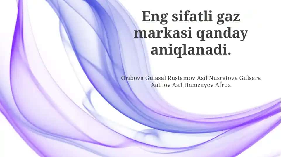 Eng sifatli gaz markasi
