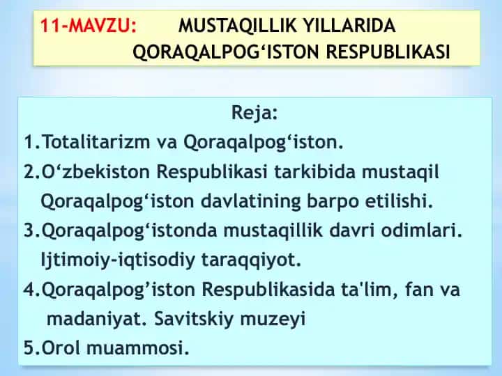 Qoraqalpog‘iston Respublikasi