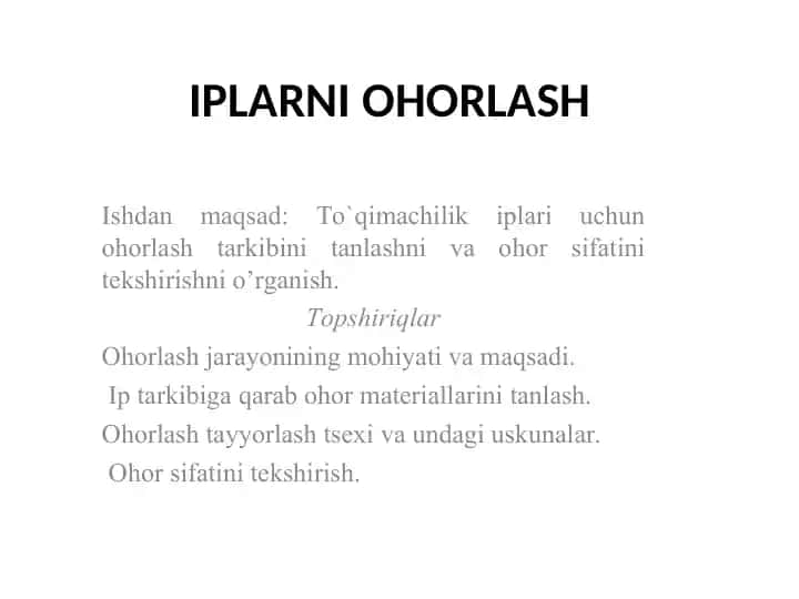 IPLARNIОHОRLASH