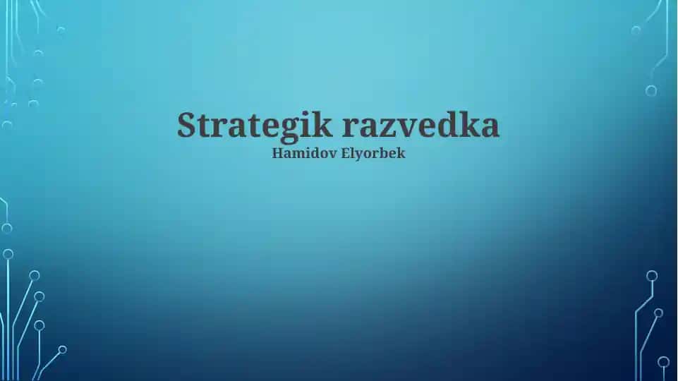 Strategik razvedka