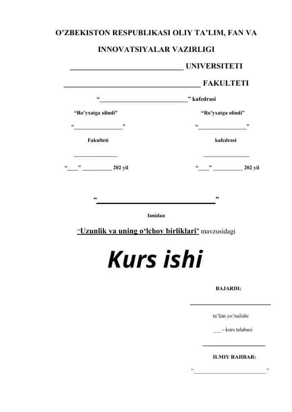 Uzunlik va uning o‘lchov birliklari