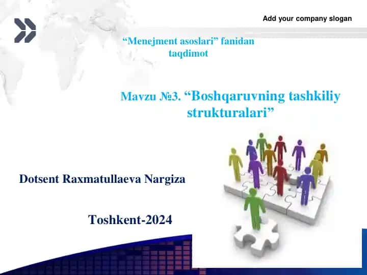 Boshqaruvning tashkiliy strukturalari