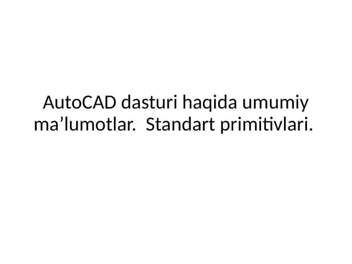 AutoCAD dasturi