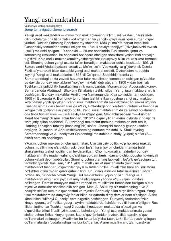 Yangi usul maktablari