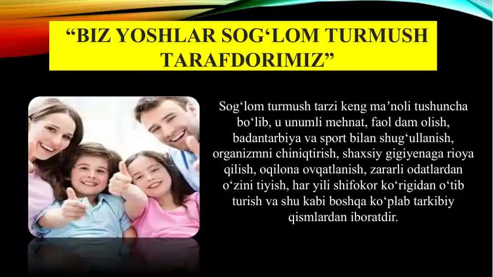 Sog‘lom Turmush Tarzi