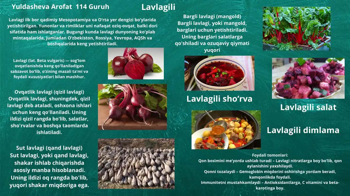 Lavlagi (Beta vulgaris)