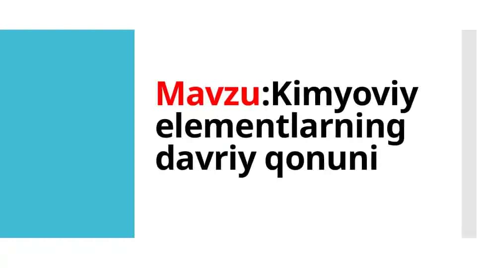 Kimyoviy elementlar