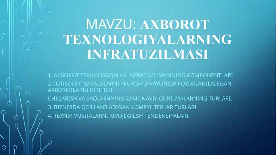 Axborottexnologiyalarninginfratuzilmasi
