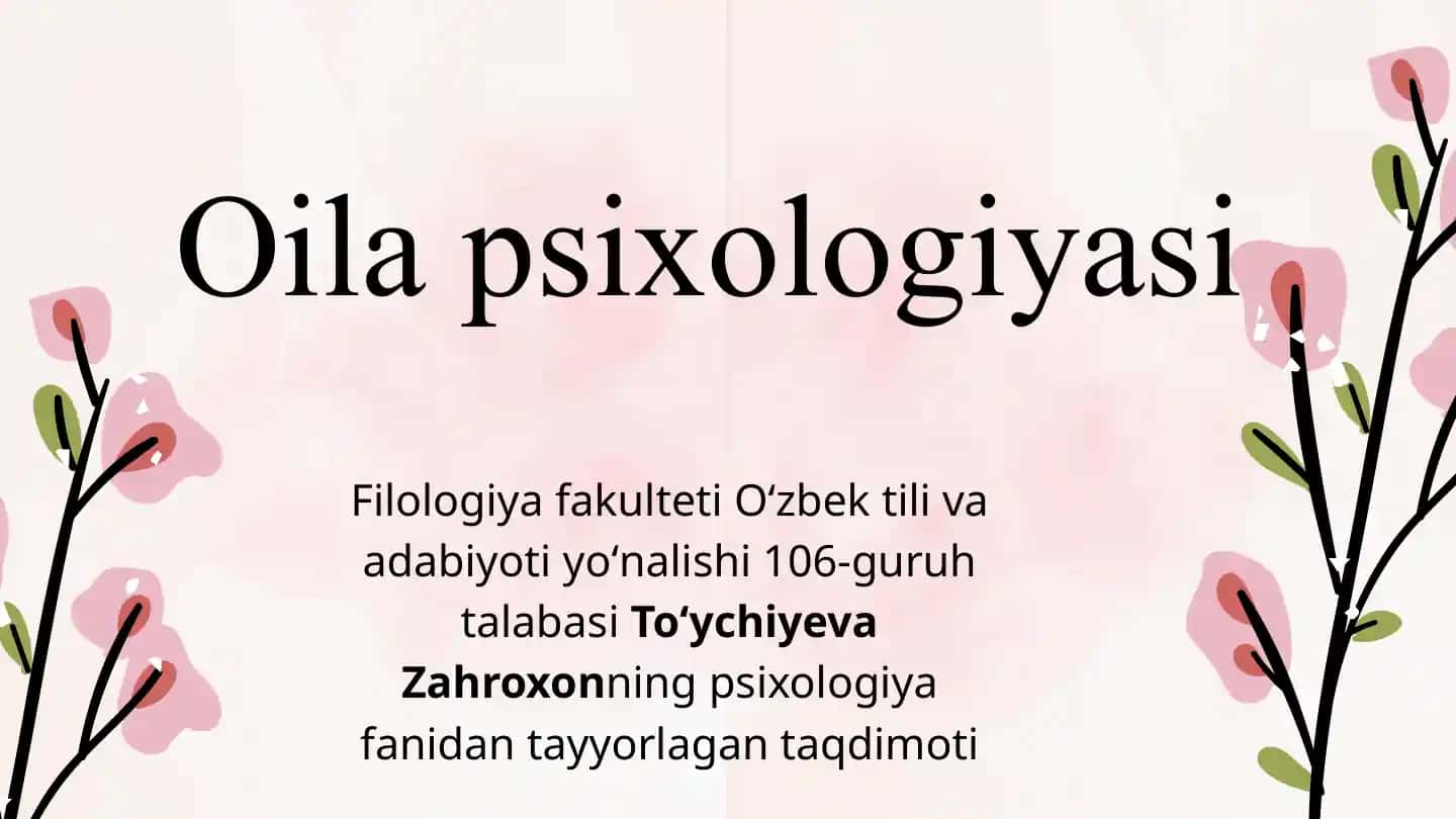 Oila psixologiyasi