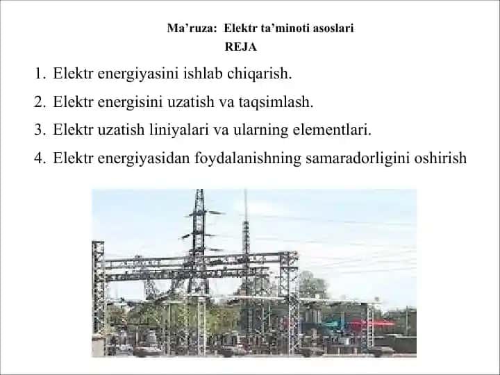 Elektr ta’minotiasoslari