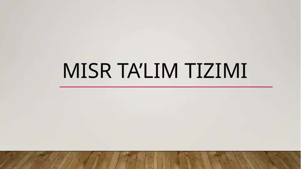 Misr Ta’lim tizimi
