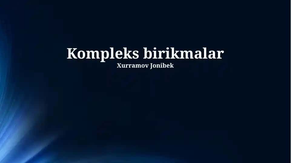 Kompleks birikmalar
