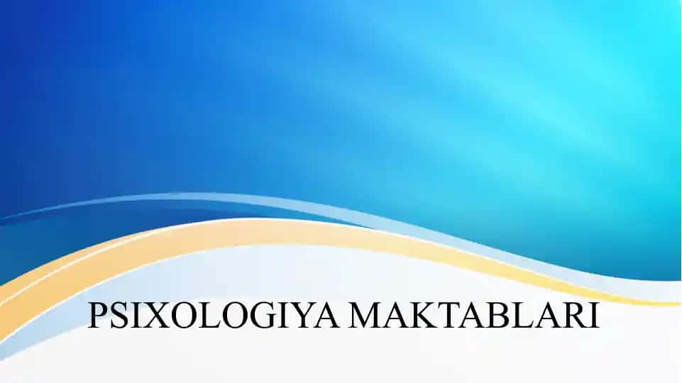 Psixologiya maktablari