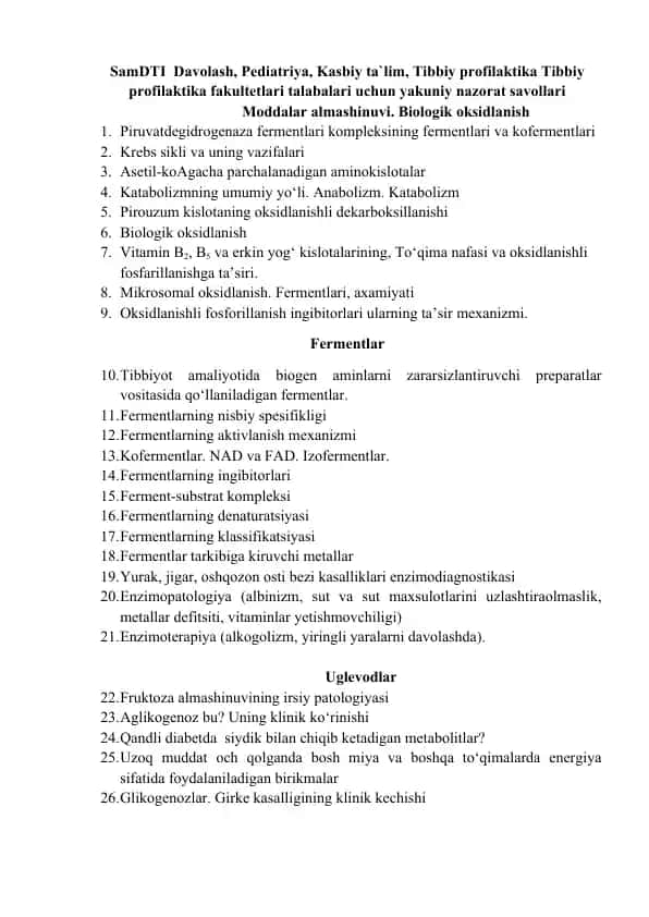 Biologik oksidlanish