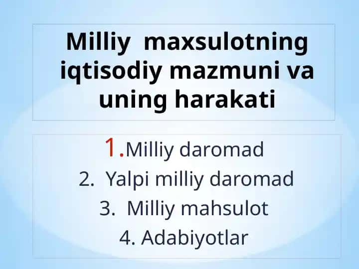Yalpi milliy mahsulot