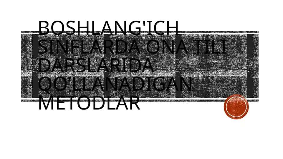 Boshlang'ichsinflarda onatili darslari