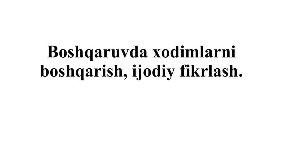 Inson resurslarini boshqarish