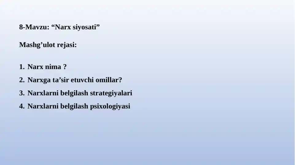 Narx siyosati