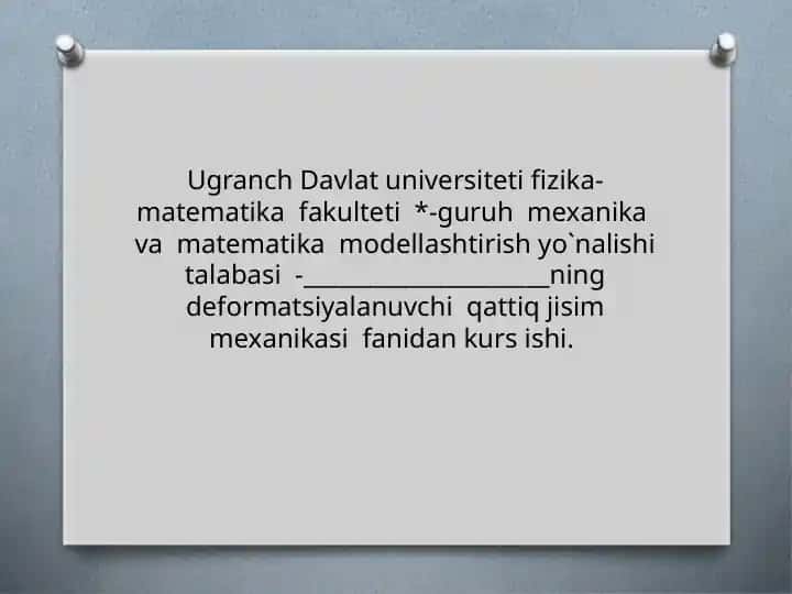 Elastik toʻlqinlar tarqalish nazariyasining asosiy tushunchalari. Reley va Levi toʻlqinlari.