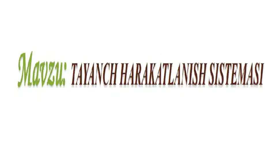 Tayanch harakatlanish tizimi