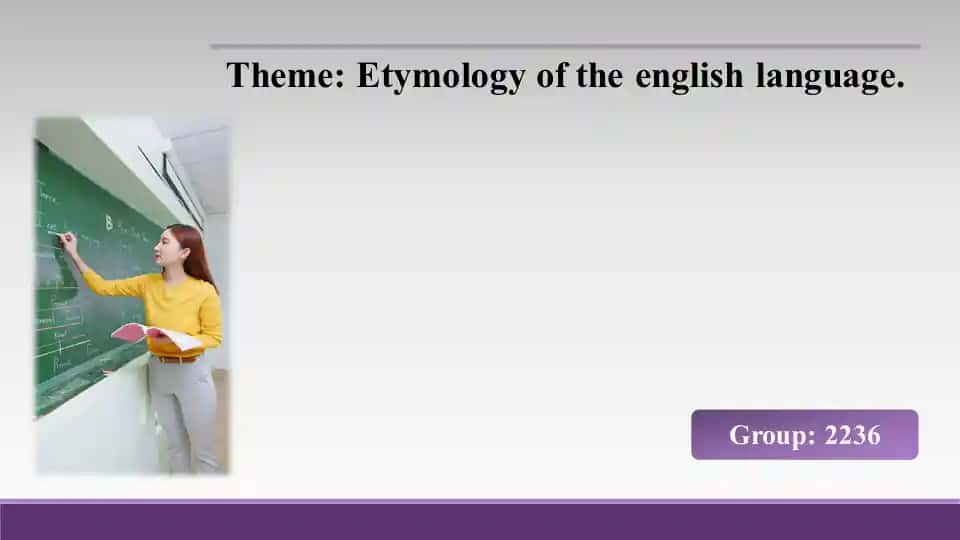 Etymology of the English language