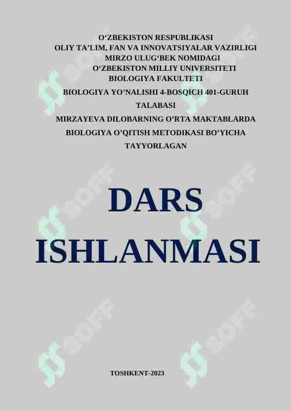 O‘zbekistonda keng tarqalgan dorivor va zaharli o‘simliklar