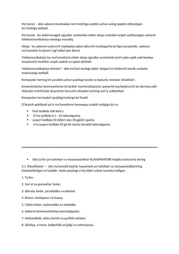 Telekommunikatsiya tizimlari