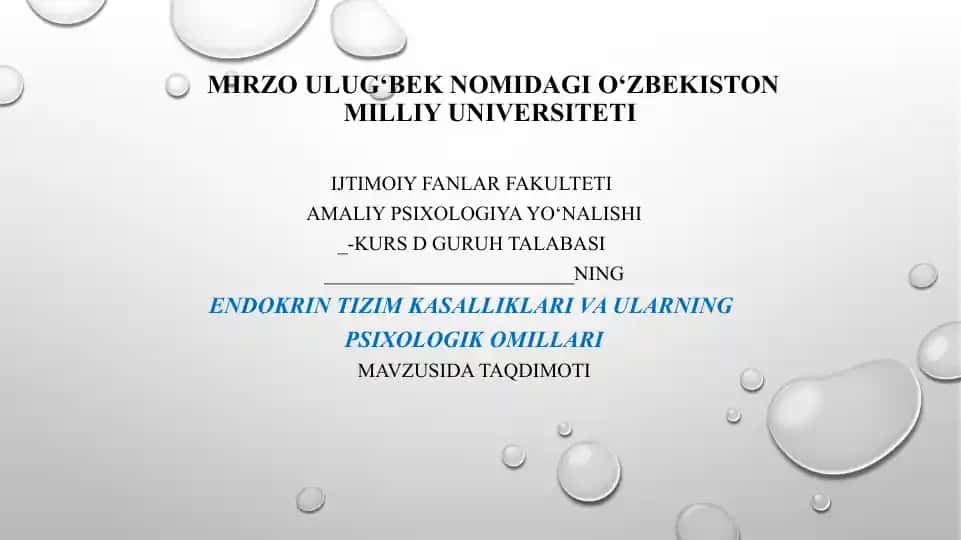 Endokrin tizim kasalliklari va ularning psixologik omillari
