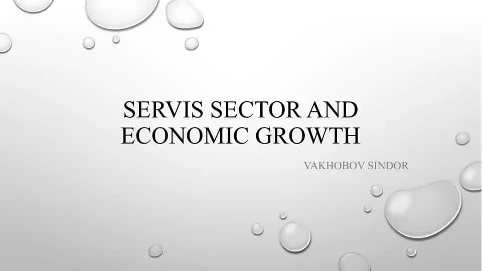 Servis sector and economic growth