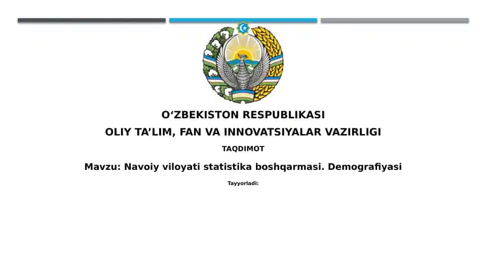 Navoiy viloyati statistika boshqarmasi