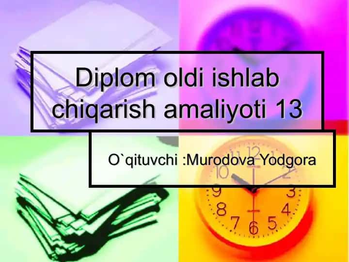 Tabel hisobi yuritish tartibi bilan tanishish
