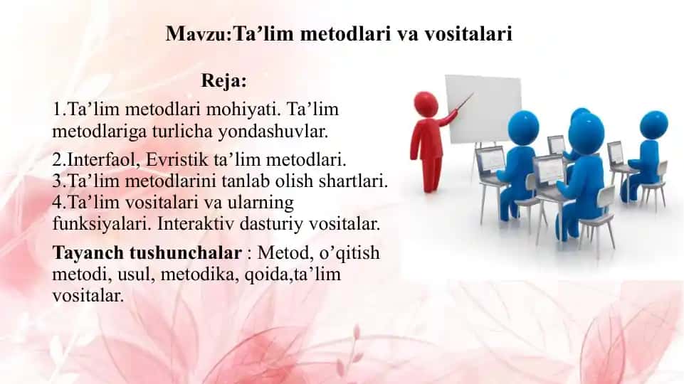 Taʼlim metodlari va vositalari