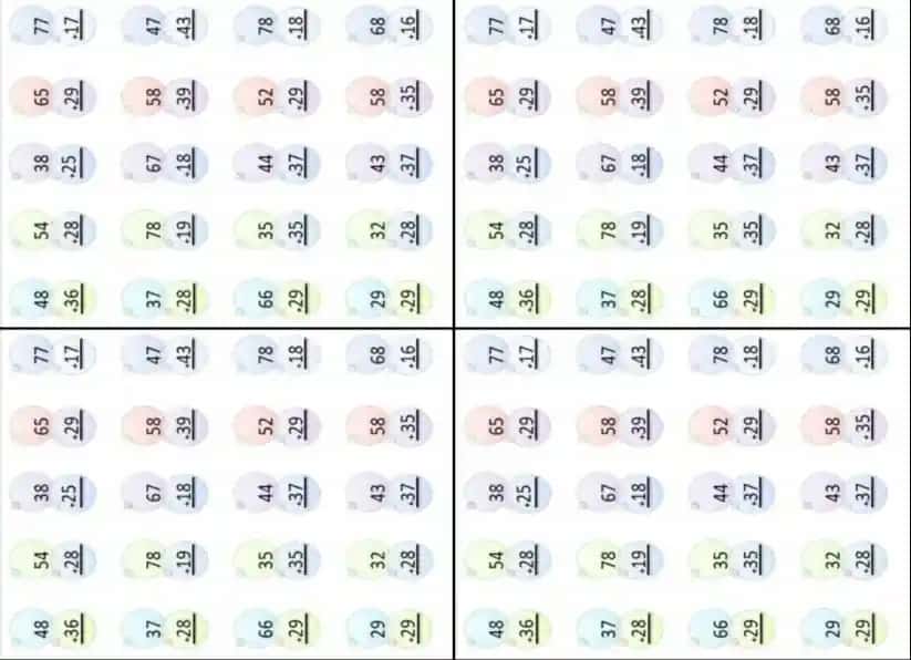 Boshlang'ich sinflar uchun matematika va ona tili fanidan tarqatma materiallar