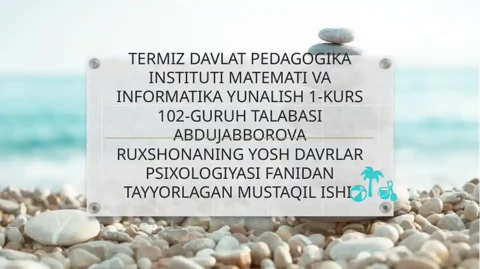 TARBIYA PSIXOLOGIYASI