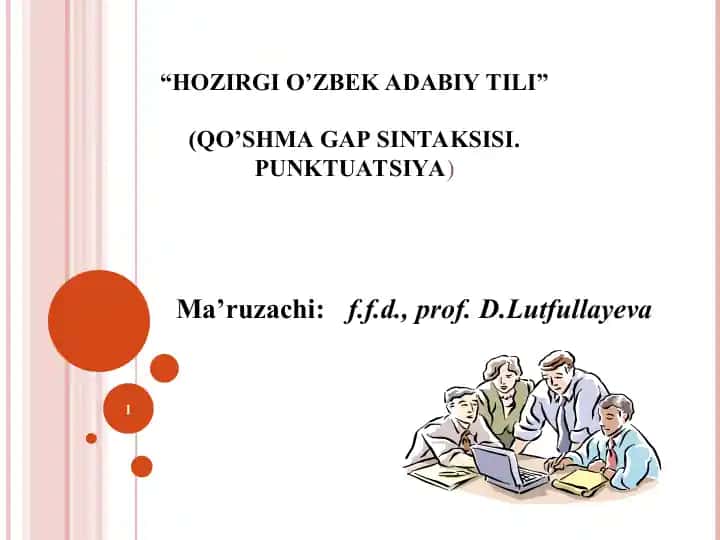 O'zbek adabiy tilining o'zlashtiruvchi gaplar