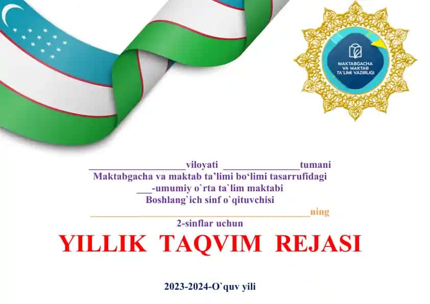 Yillik Taqvim Rejasi