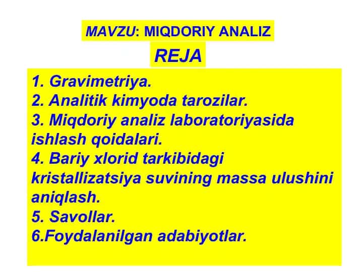 MIQDORIY ANALIZ