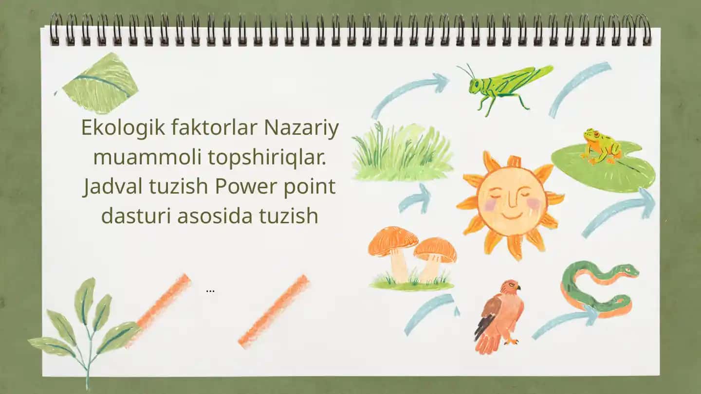 Ekologik faktorlar va muammolarni tahlil qilish